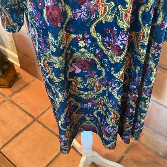 ModCloth Velvet Floral Longline Duster, size L/XL - Picture 8 of 12